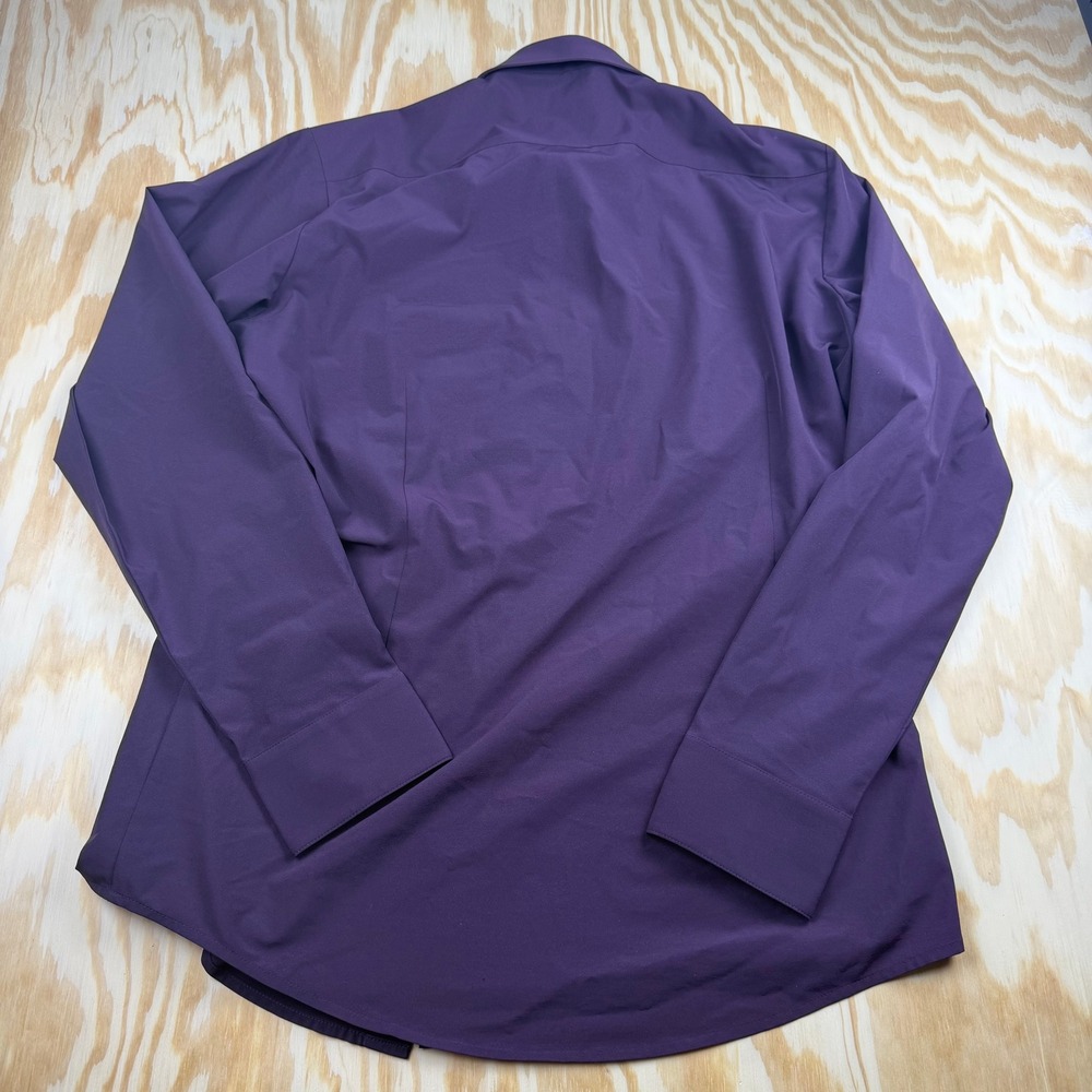 Mizzen+Main Leeward Dress‎ Shirt Purple Large Trim Fit Performance Button Down - Picture 2 of 8